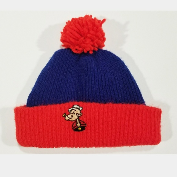 Vintage Other - Vintage Popeye 90's Hip Hop Color Block Beanie Hat